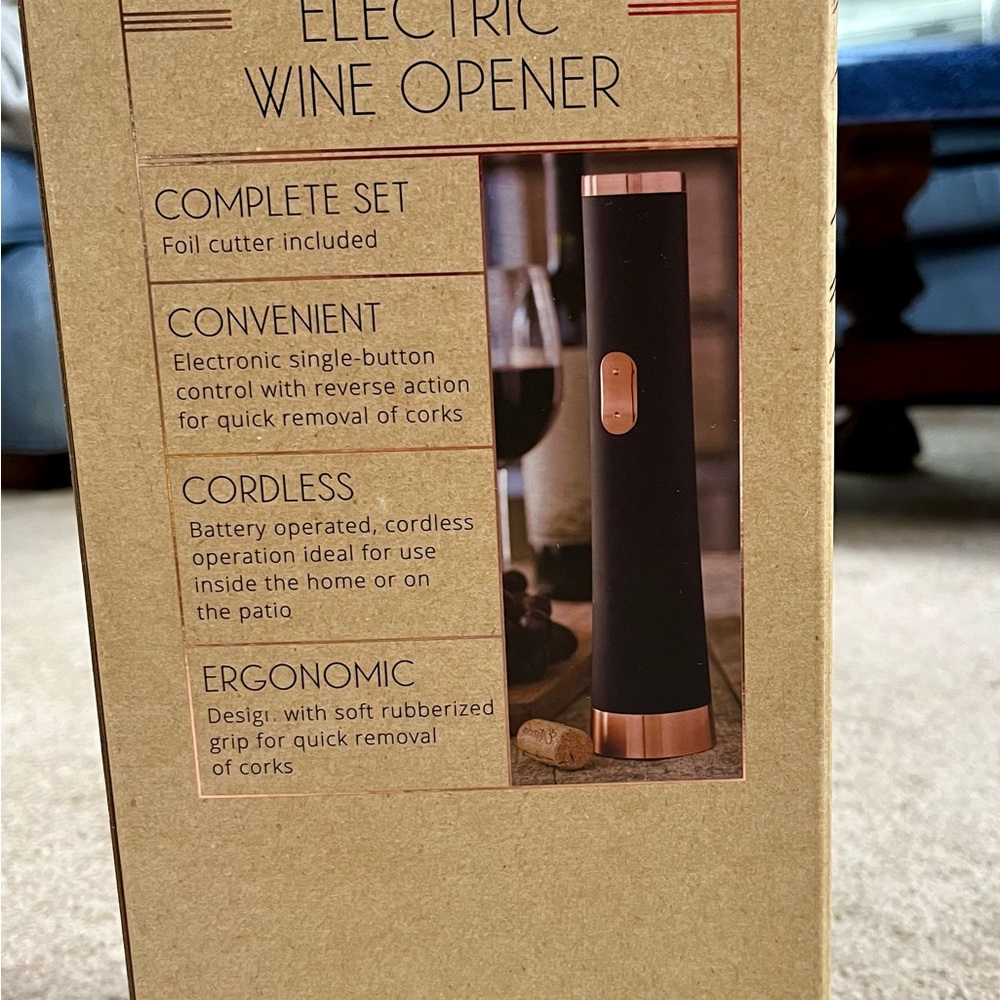 Electric Wine Opener with Foil Cutter NIB